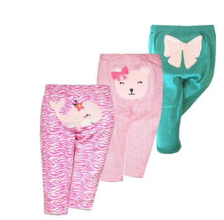 Lot de 3 leggings en coton