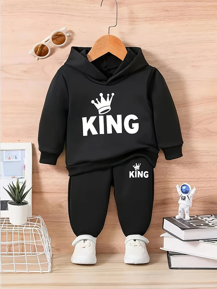 Set Tuta Felpa e Pantaloni Baby Boy KING