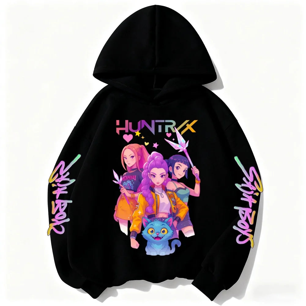 Felpa in Vari Colori Collezione K Pop Demon Hunter da 3 a 14 Anni
