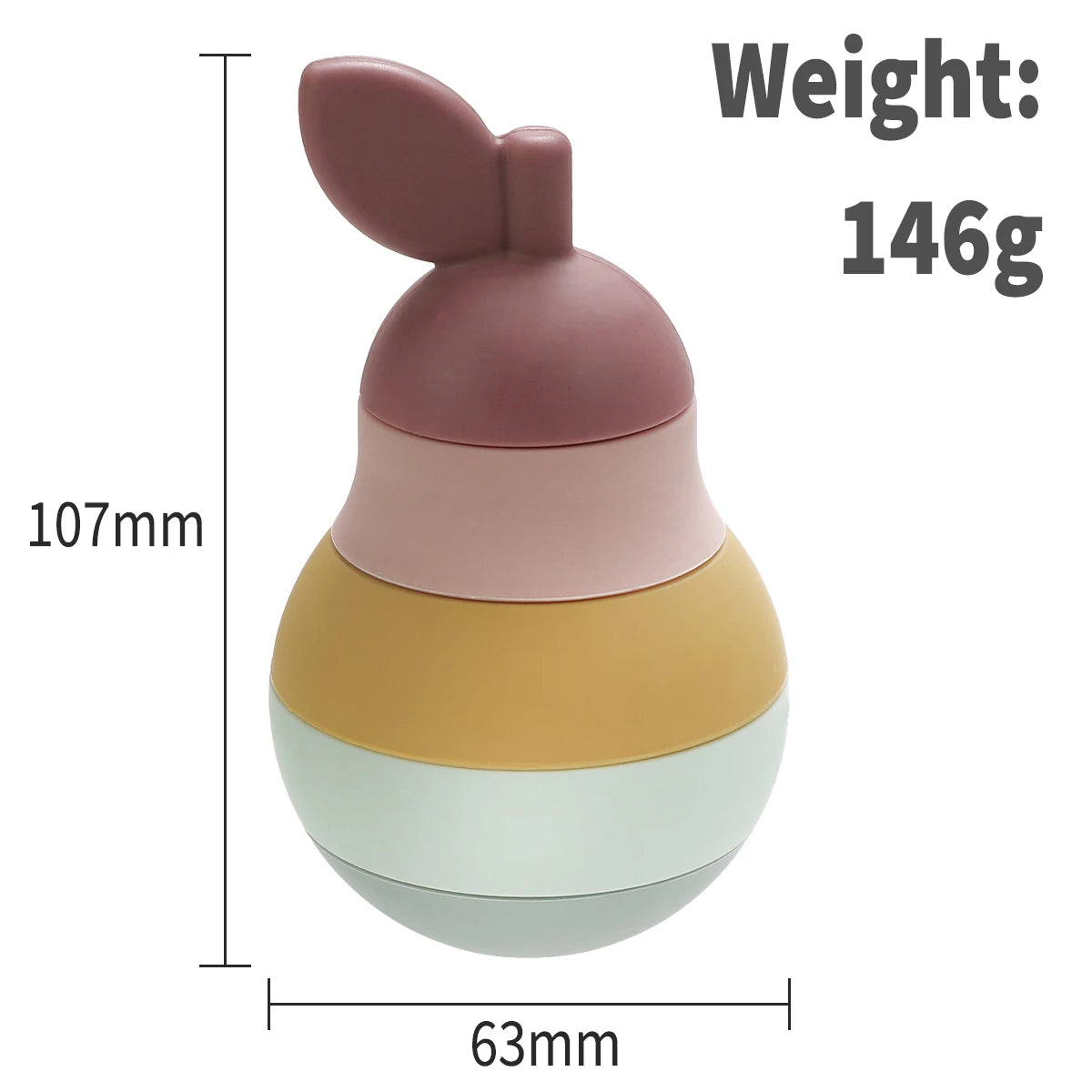 Puzzle 3D pezzi impilabili frutta in silicone per bambini multivariante