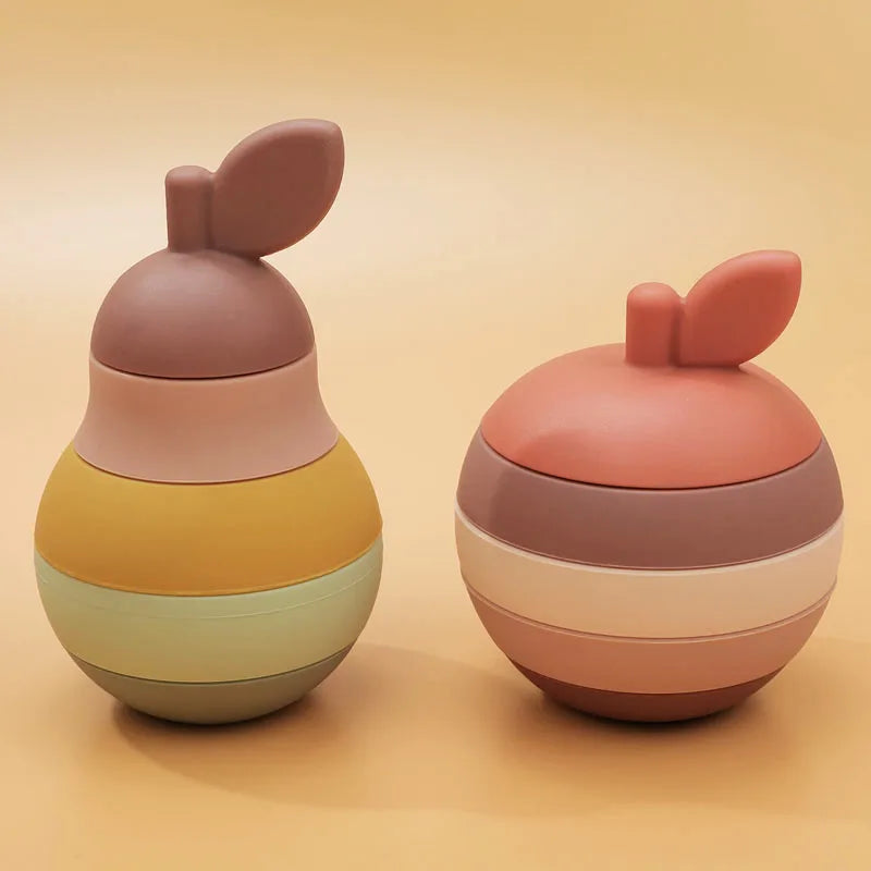 Puzzle 3D pezzi impilabili frutta in silicone per bambini multivariante