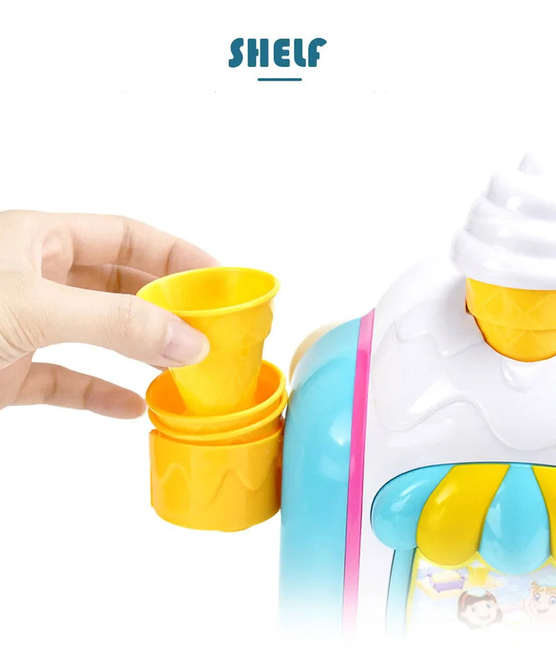 Juego de baño con máquina de helado de espuma
