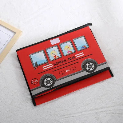Scatola Contenitore in Canvas con Coperchio Scuolabus