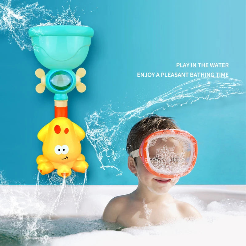 Jeu de Salle de Bain Robinet à Pulvérisation Animaux Marins