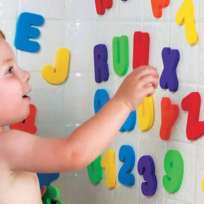 Juego de Juegos de Baño de Letras y Números de 36 Piezas