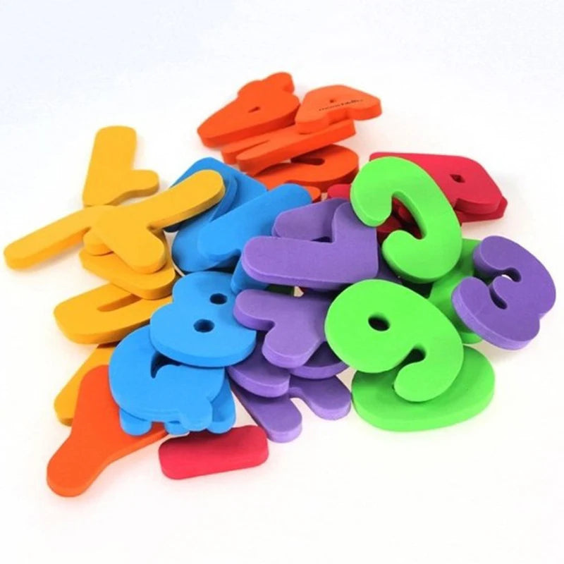 Juego de Juegos de Baño de Letras y Números de 36 Piezas