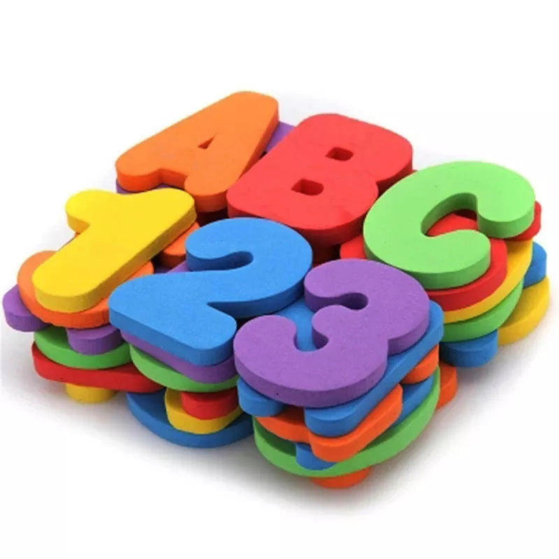 Juego de Juegos de Baño de Letras y Números de 36 Piezas