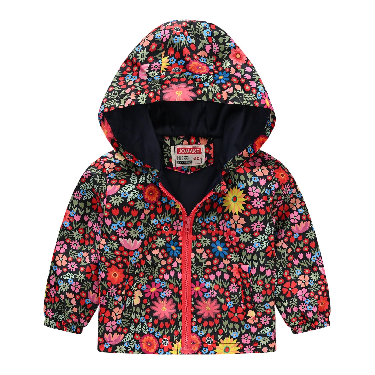 Giacca Antivento Impermeabile con Cappuccio e Zip per Bambini Multivariante