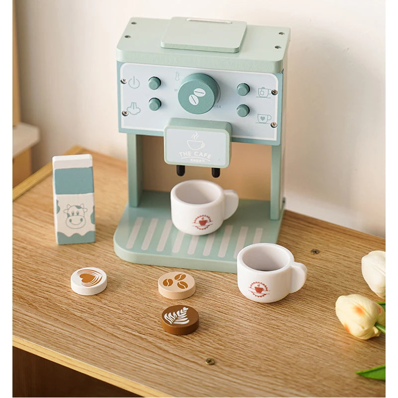 Jeu de machine à café en bois