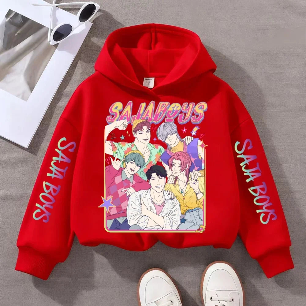 Felpa con Cappuccio KPOP in Vari colori da 3 a 14 Anni