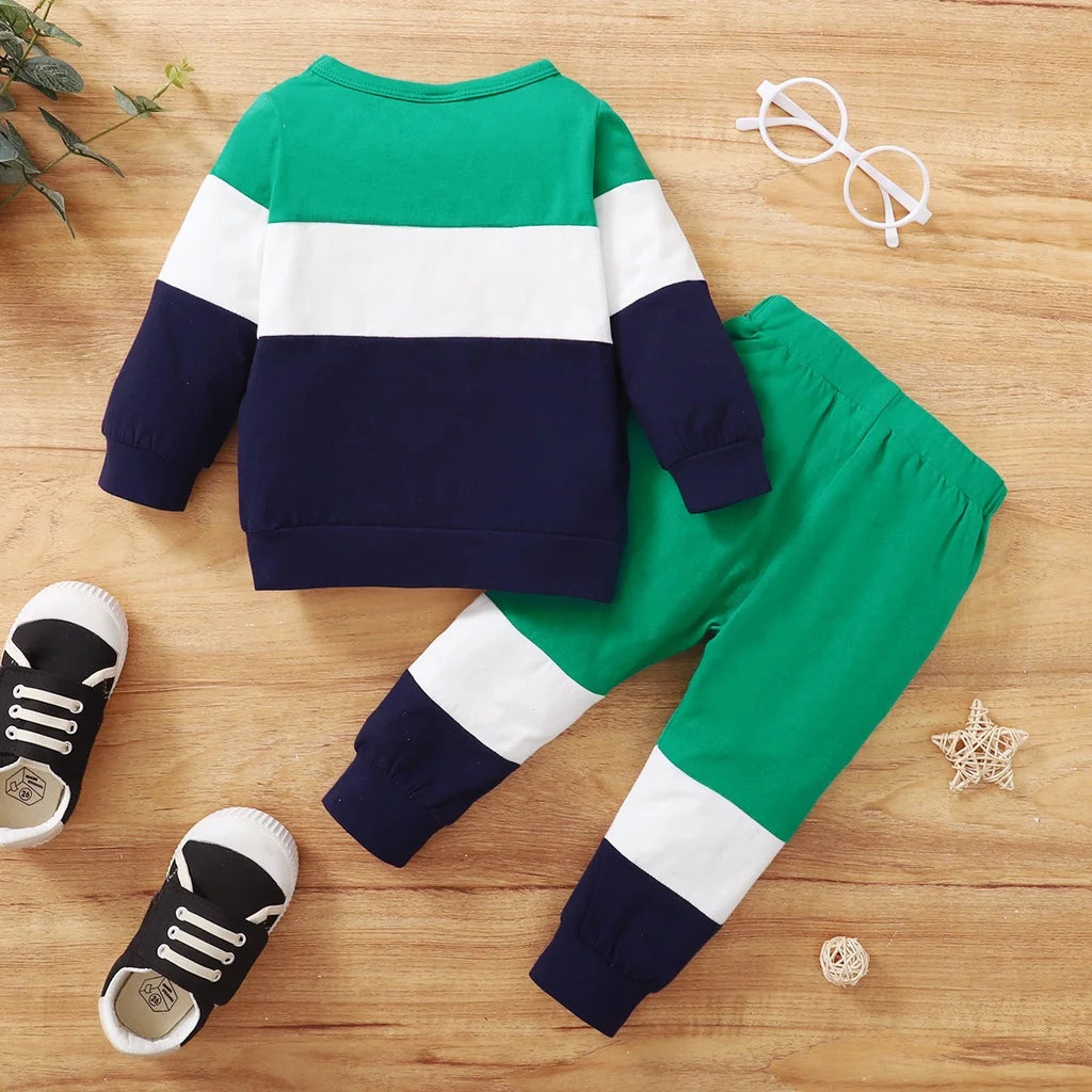 Set tuta in cotone 2 pcs felpa e pantaloni per Bambini Happy Everyday