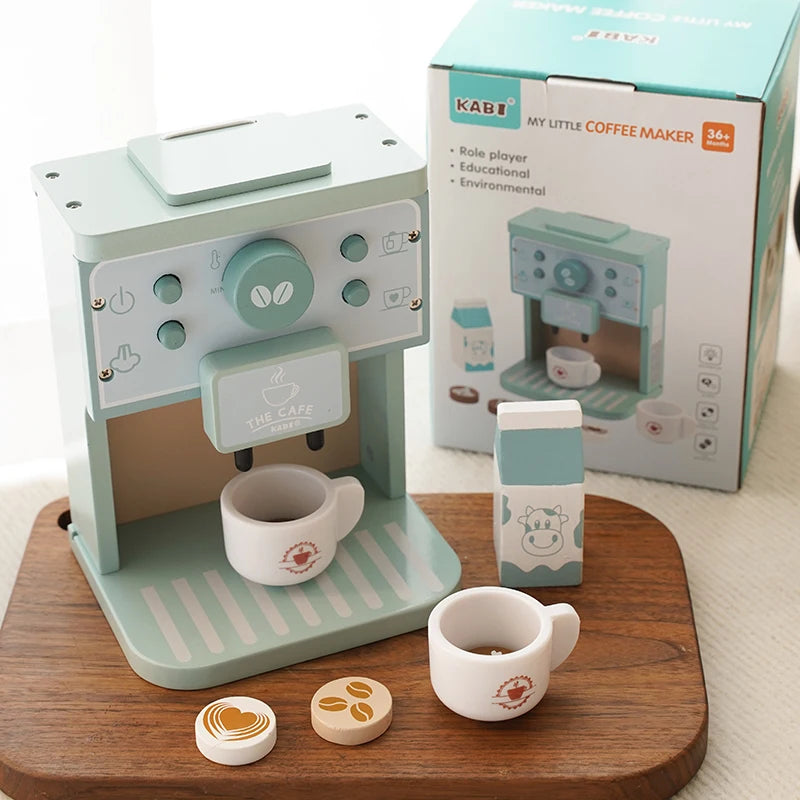 Jeu de machine à café en bois