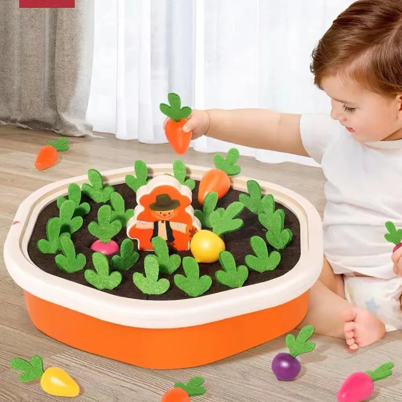Jeu éducatif Montessori champ de carottes
