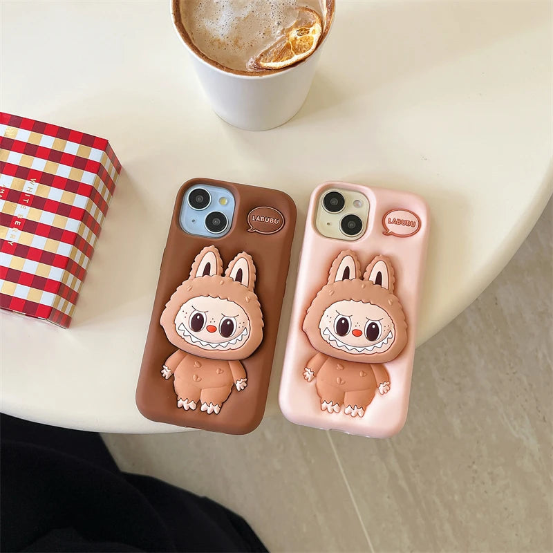 3D Labubu Cover in Silicone per IPhone