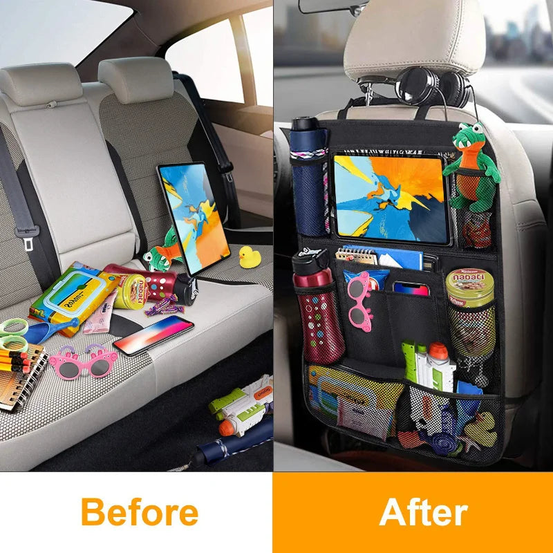 Organizer per sedile posteriore dell'auto con supporto per Tablet Multivariante