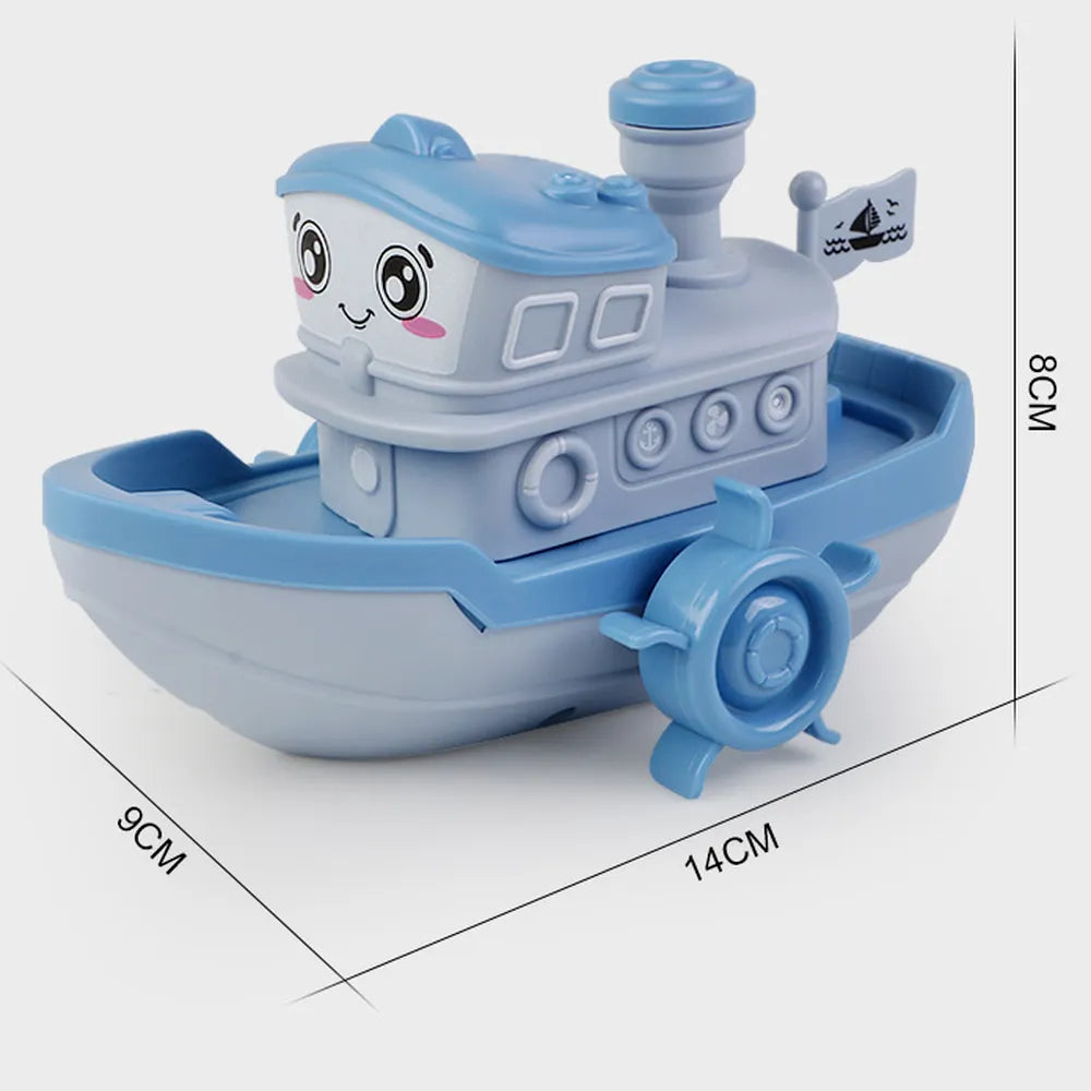Juguete de baño de barco con resorte