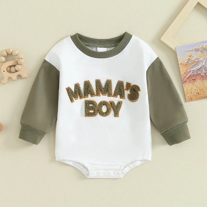 Felpa tutina intera baby Mama's boy multivariante