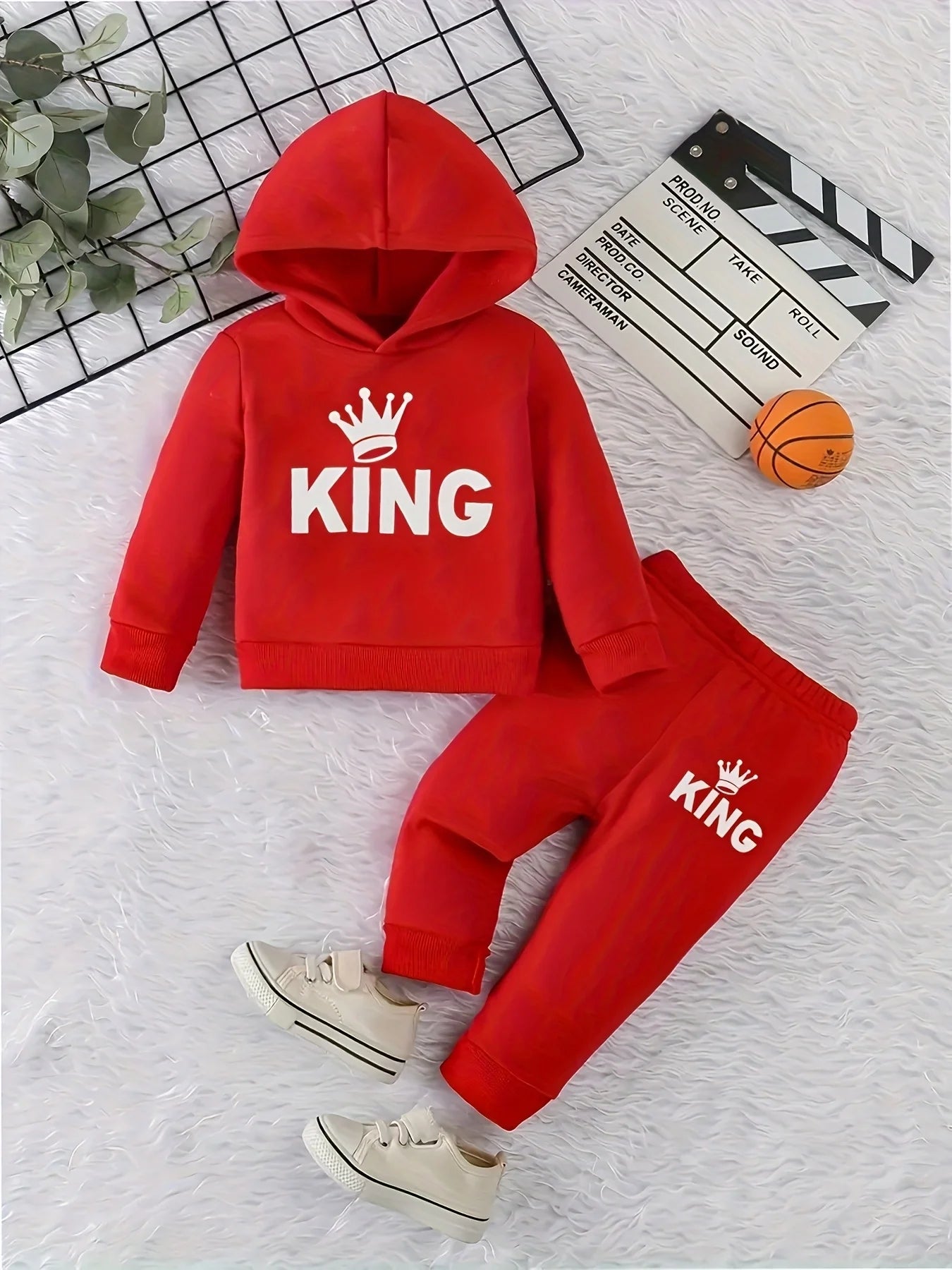 Set Tuta Felpa e Pantaloni Baby Boy KING