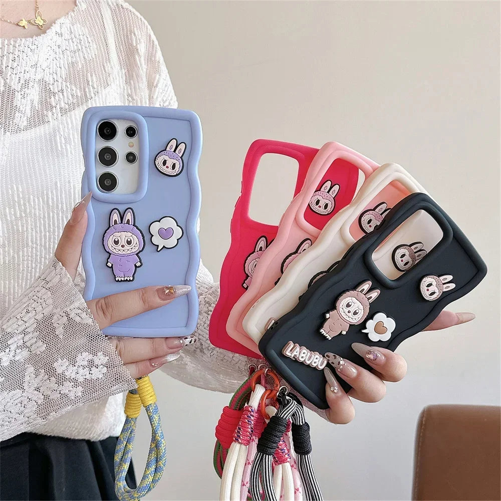 Cover Labubu Multicolore per Samsung Galaxy in Silicone