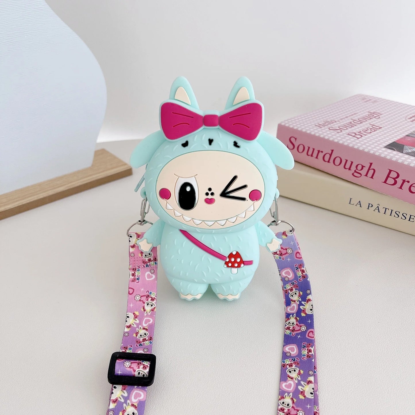 Borsa Labubu a tracolla in Silicone portaoggetti
