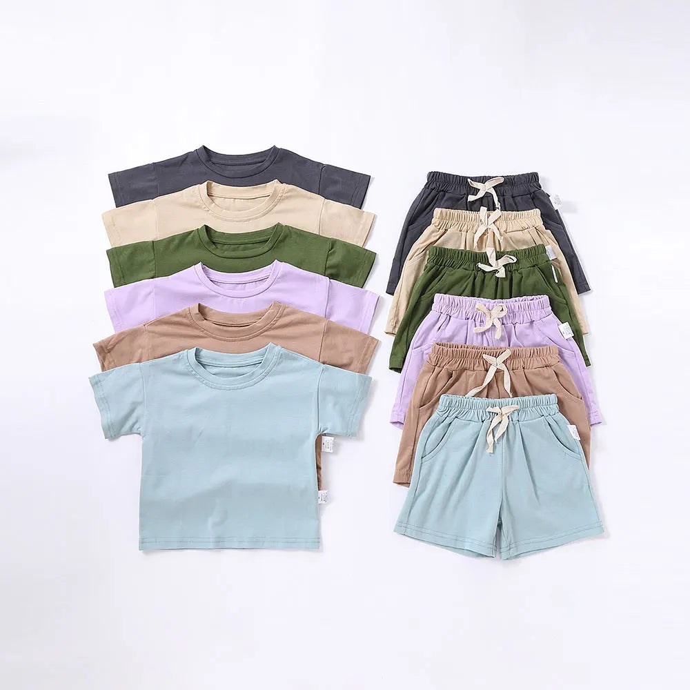 Ensemble survêtement 2 pièces t-shirt et short multivariant enfant