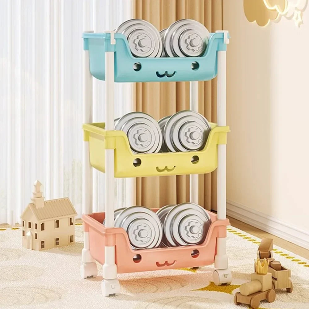 Carrello portagiocattoli componibile e smontabile per bambini