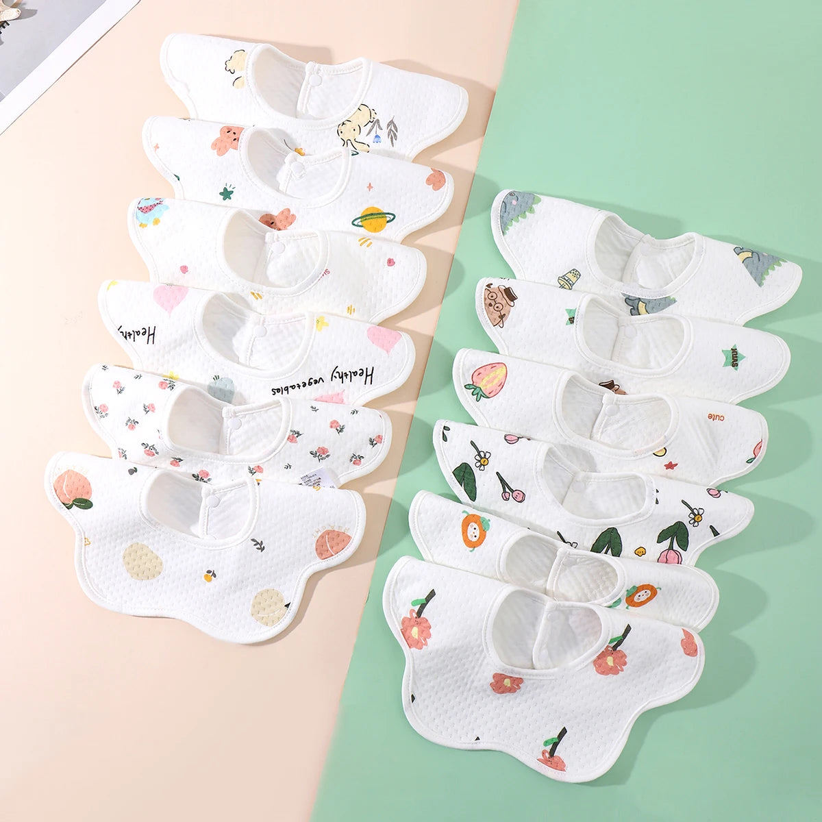 Bavoir multi-variantes en coton imperméable pour nouveau-né