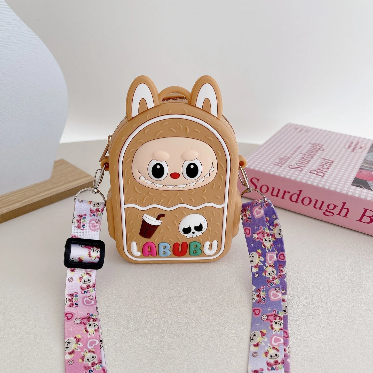 Borsa Labubu a tracolla in Silicone portaoggetti