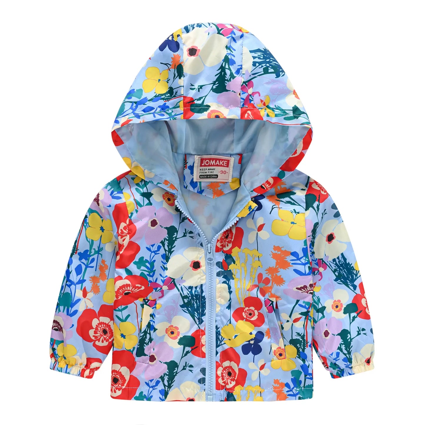 Giacca Antivento Impermeabile con Cappuccio e Zip per Bambini Multivariante