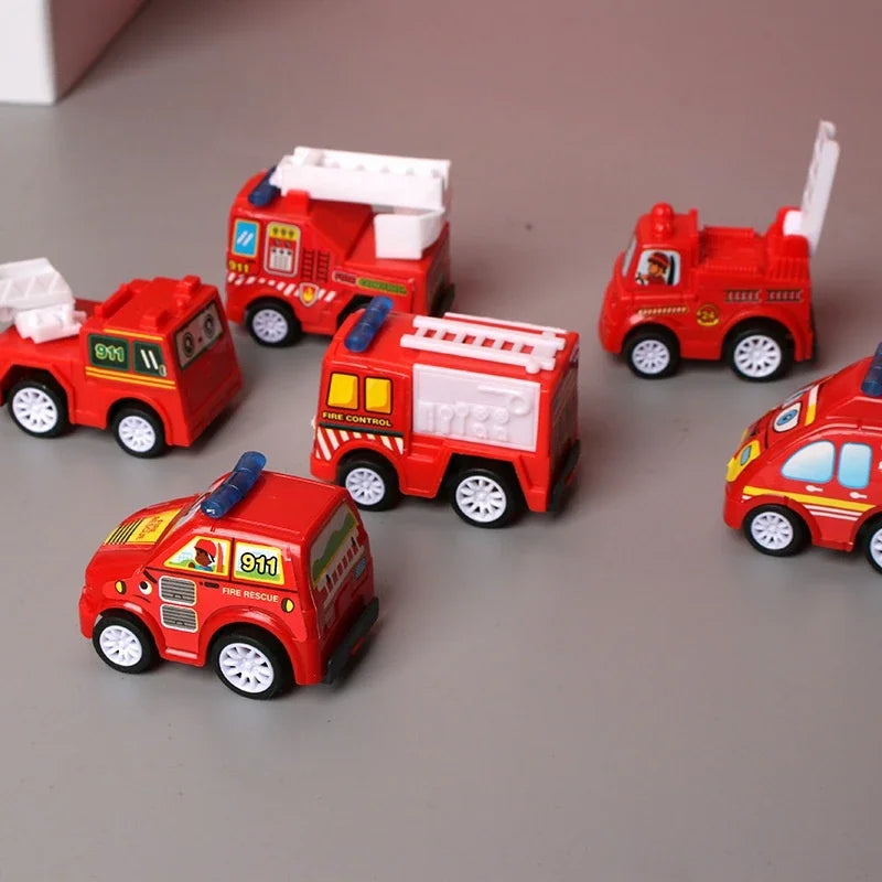 Set da 6 veicoli giocattolo con borsa per bambini multivariante