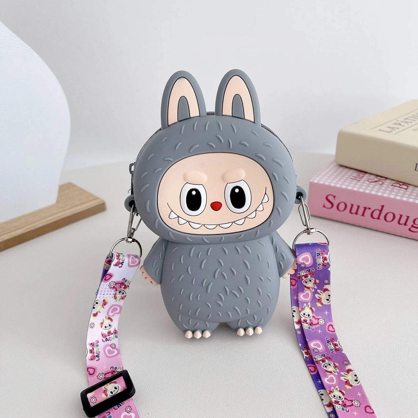 Borsa Labubu a tracolla in Silicone portaoggetti