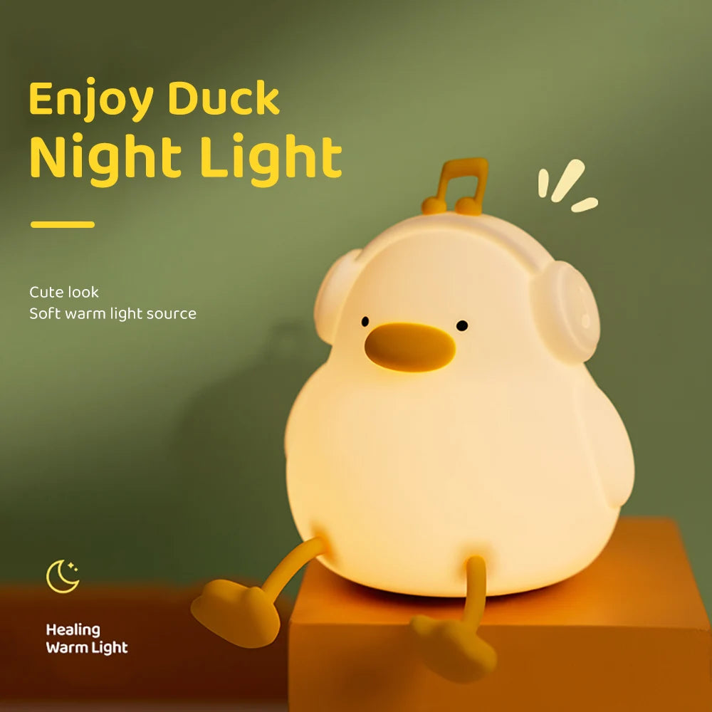 Luce notturna a LED Anatra Lampada in silicone per bambini