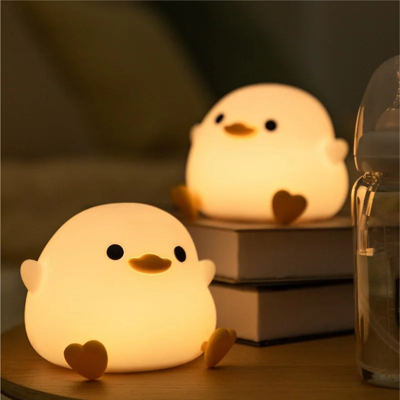 Luce notturna a LED Anatra Lampada in silicone per bambini