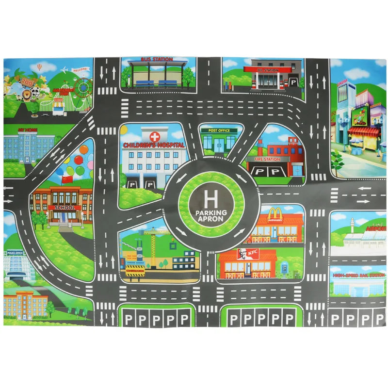 Tappeto da Gioco per Bambini Strade in Città