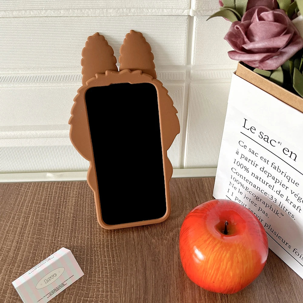 Labubu  Cover in Silicone Morbido Grande per Iphone
