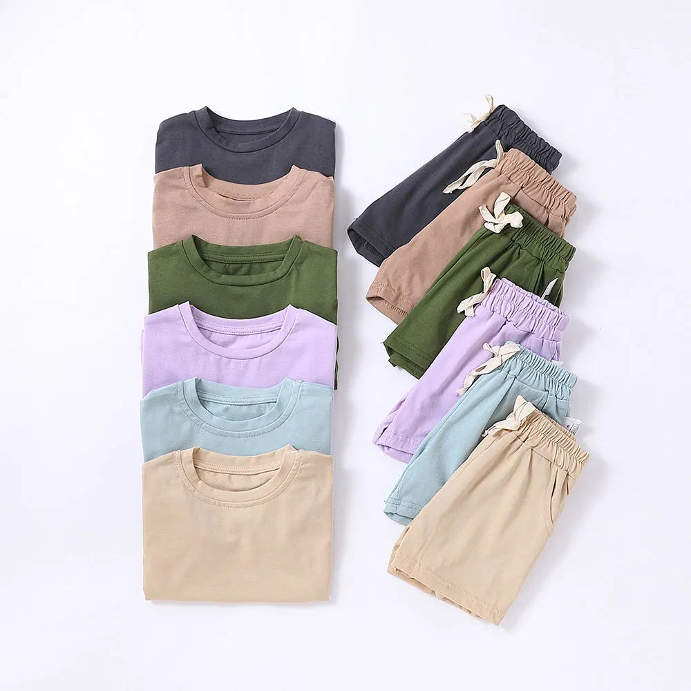 Ensemble survêtement 2 pièces t-shirt et short multivariant enfant