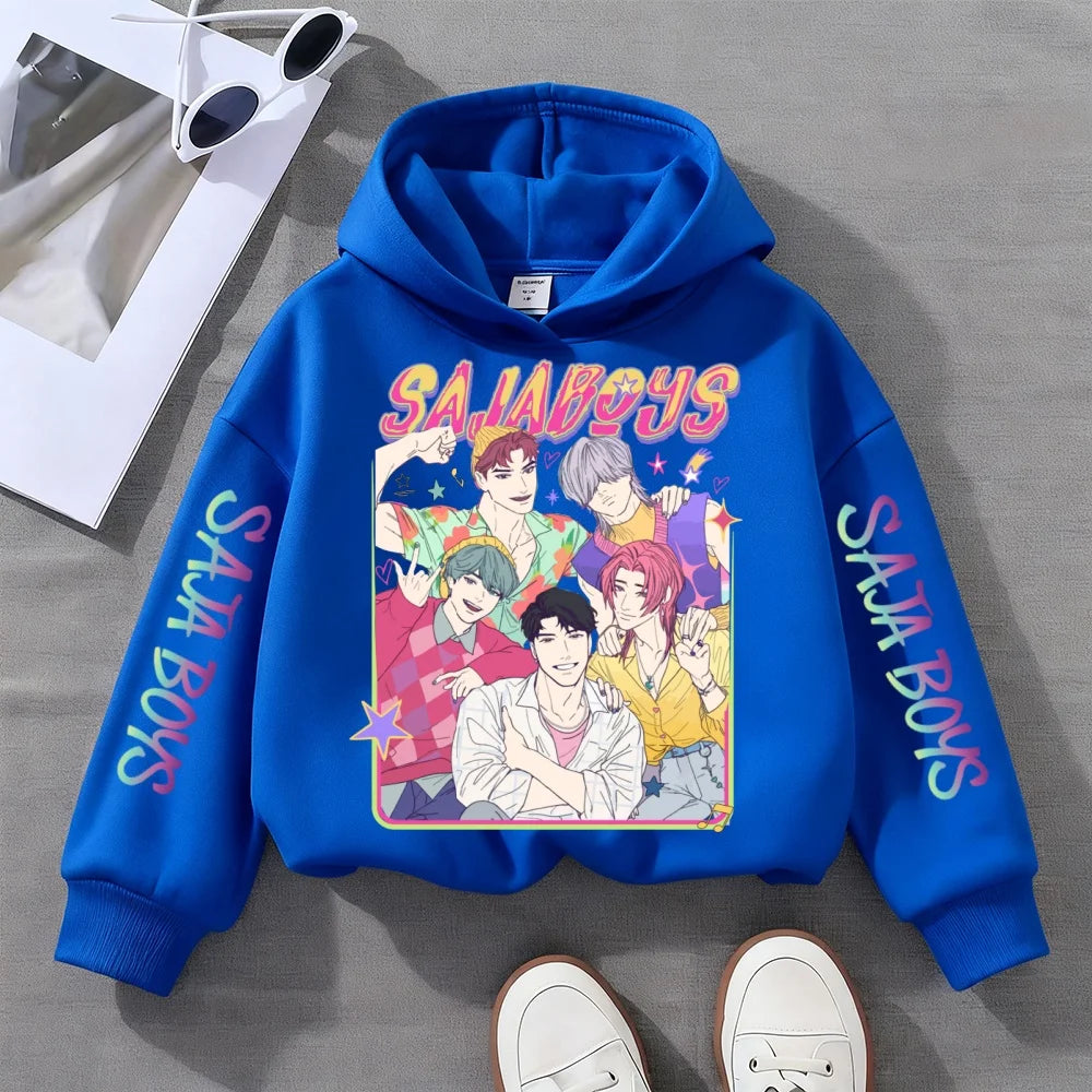 Felpa con Cappuccio KPOP in Vari colori da 3 a 14 Anni