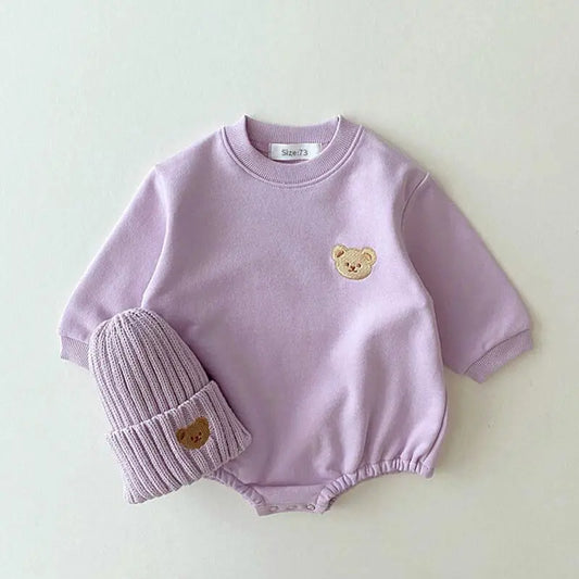 Sweat une pièce bébé ours multicolore
