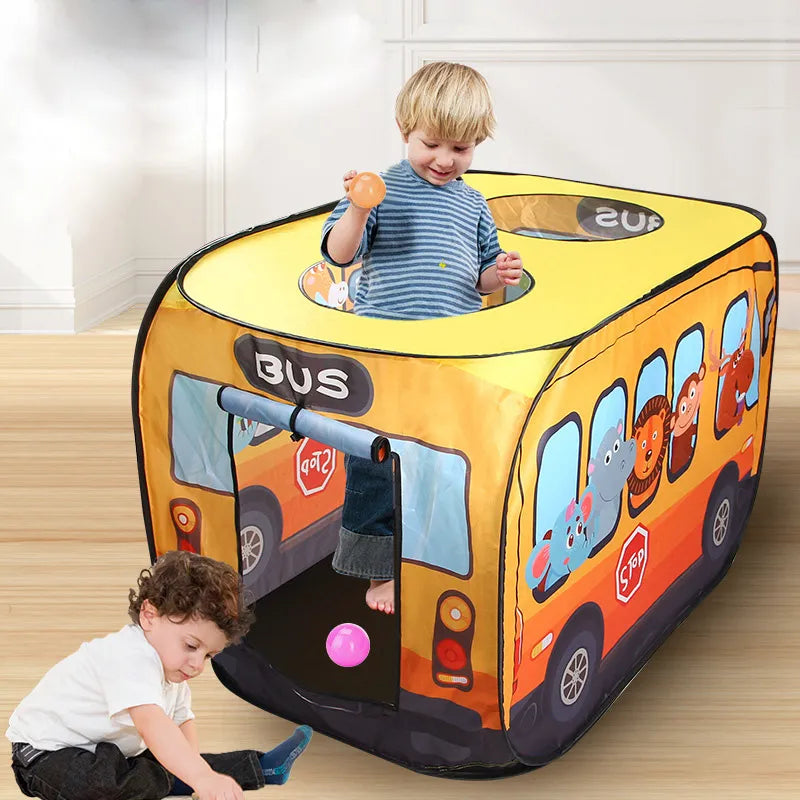 Tienda de juegos emergente plegable para autobús