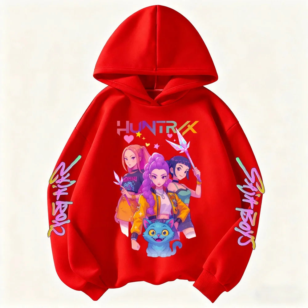 Felpa in Vari Colori Collezione K Pop Demon Hunter da 3 a 14 Anni