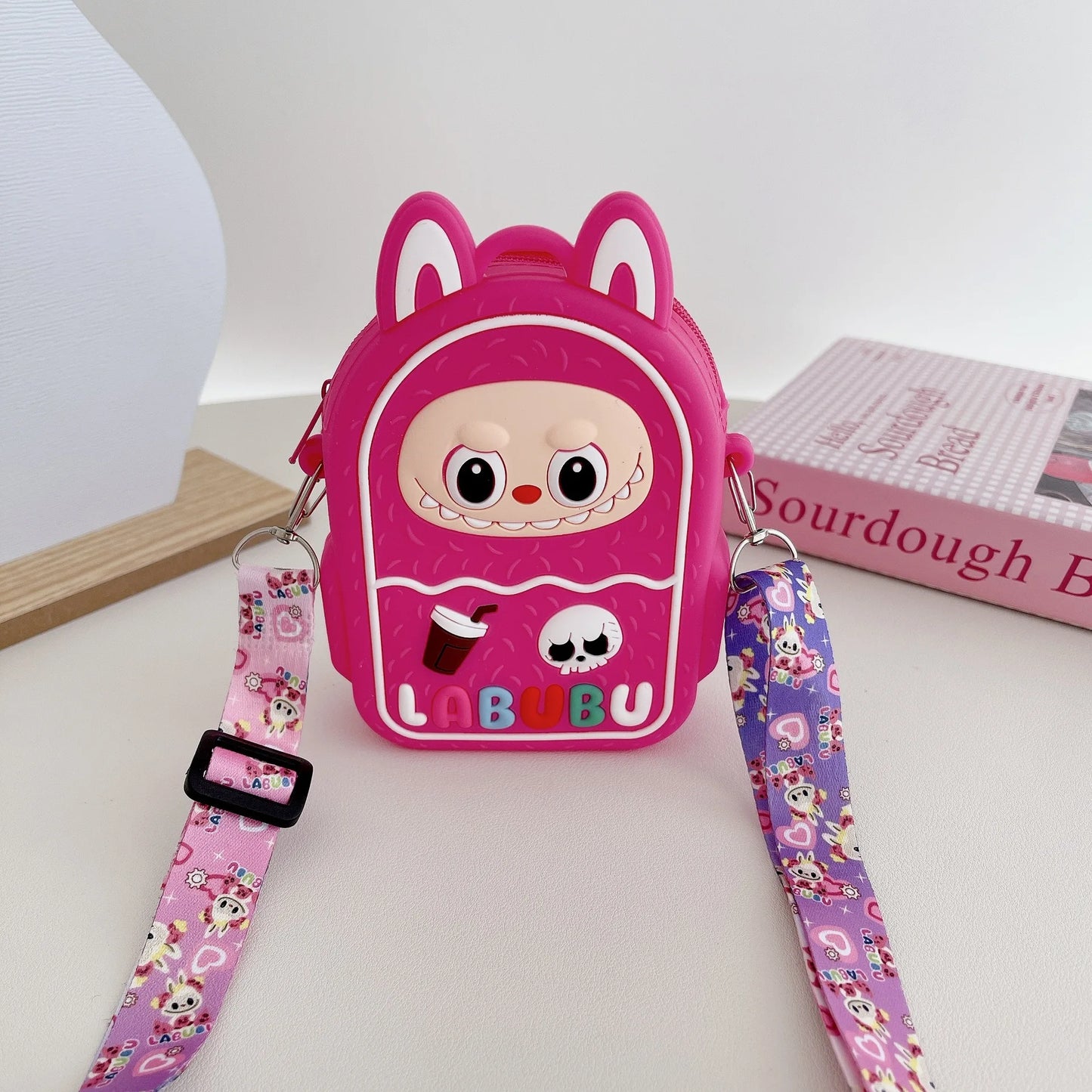 Borsa Labubu a tracolla in Silicone portaoggetti