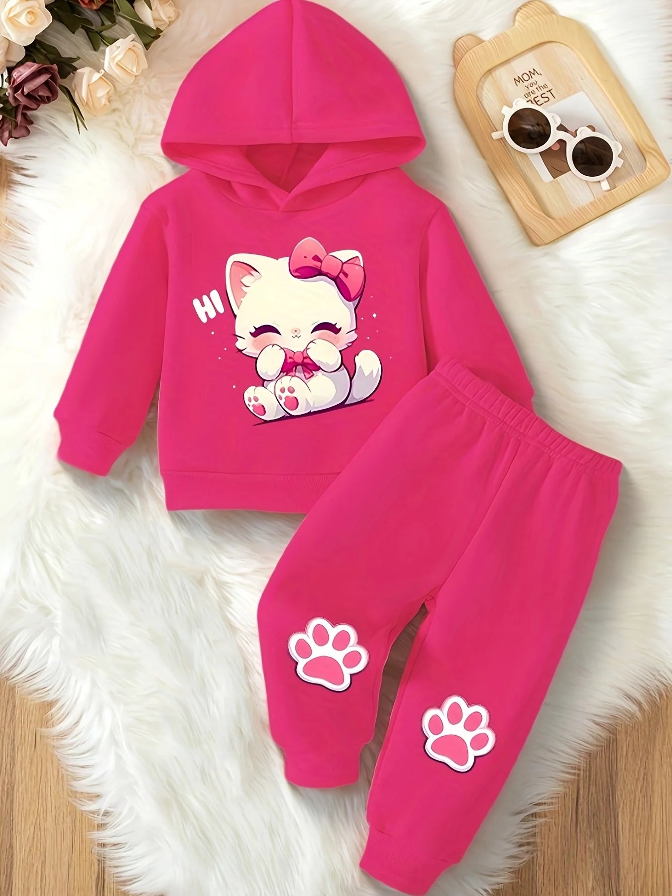 Completo Baby 2 Pezzi - Pink Cat - Da 1 a 3 Anni