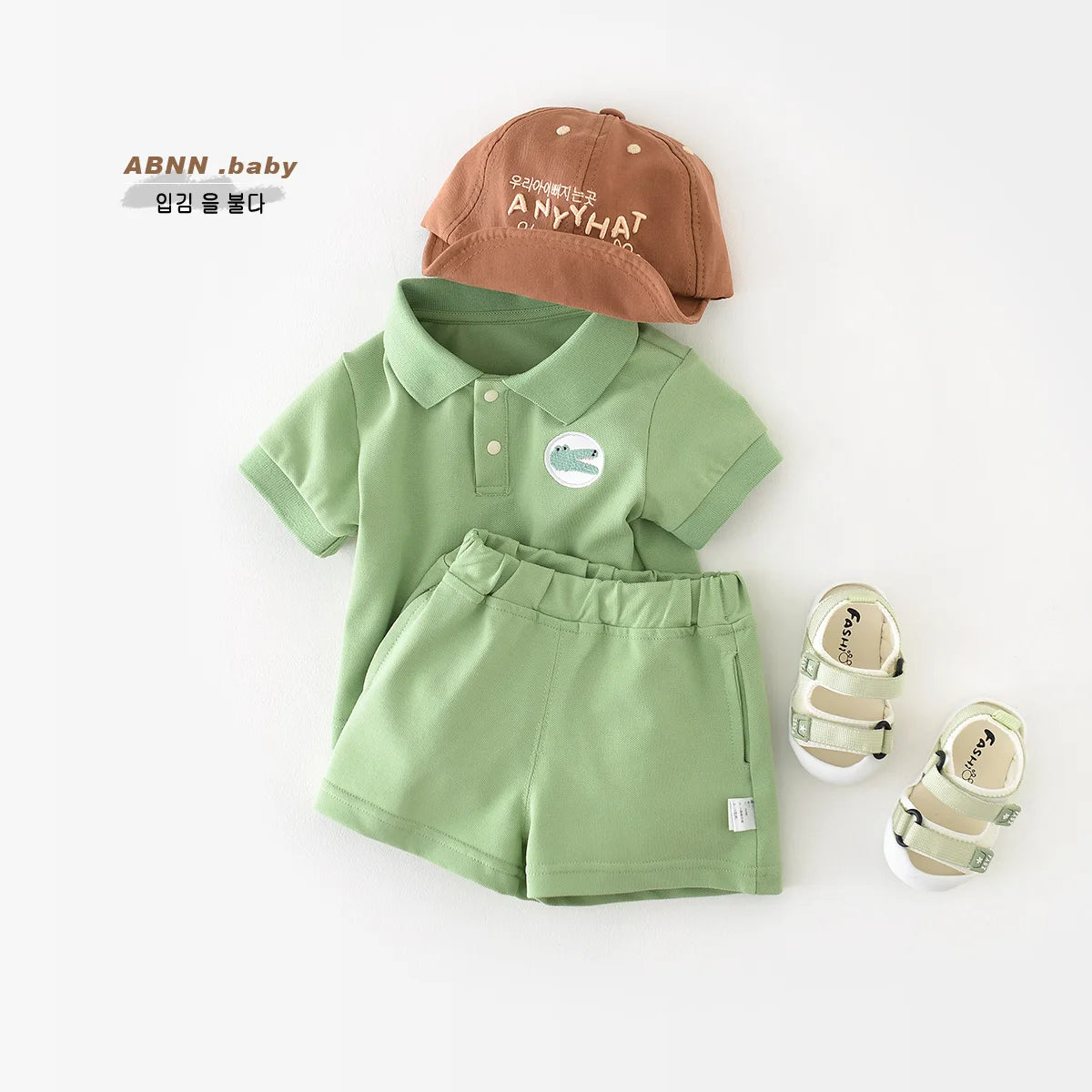 Ensemble 2 pièces polo et short en coton multivariées pour enfant