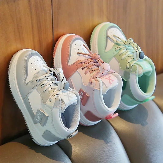 Sneakers antiscivolo collo alto per Bambini Multivariante