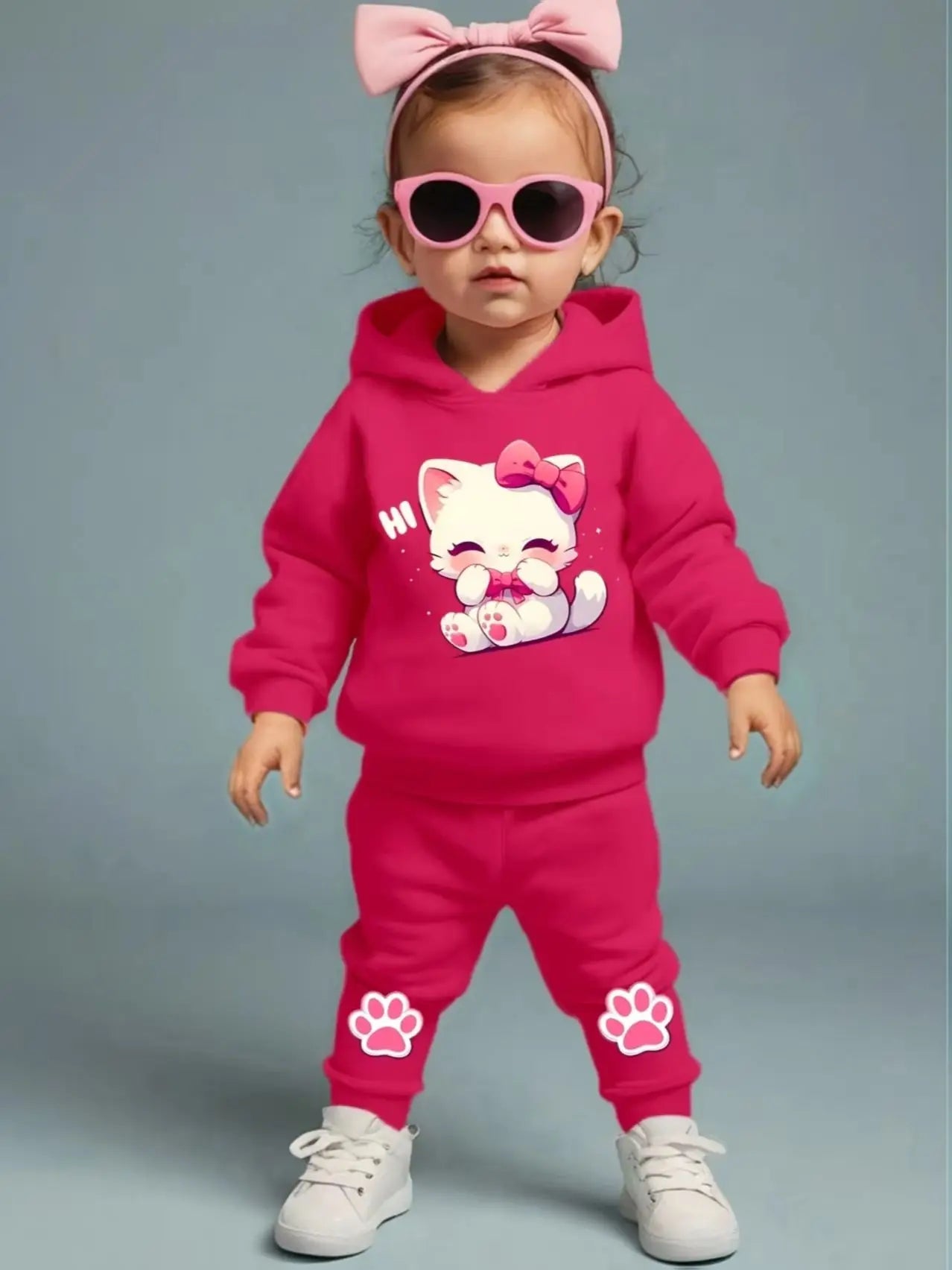 Completo Baby 2 Pezzi - Pink Cat - Da 1 a 3 Anni