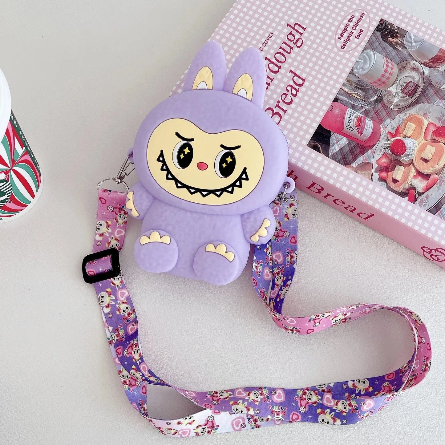 Borsa Labubu a tracolla in Silicone portaoggetti