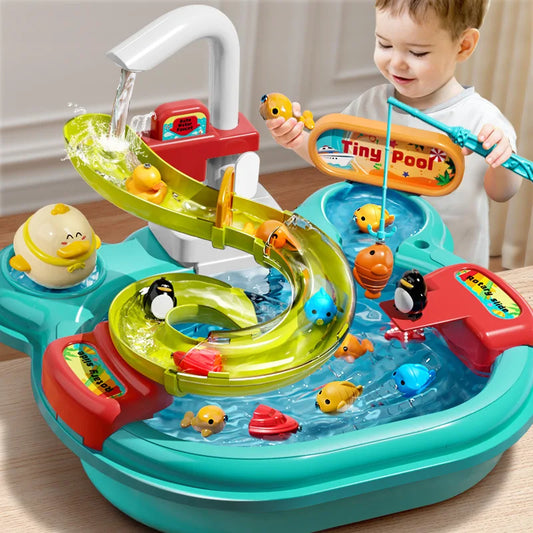 Gioco 2-1 Pesca in Piscina & lava i piatti! con suoni e luci per bambini multivariante