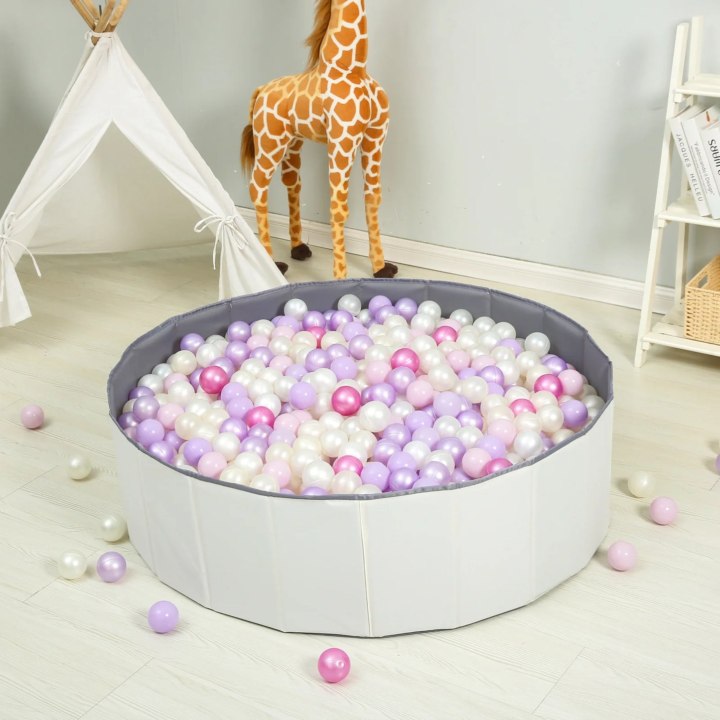 Piscina per Palline Richiudibile e Trasportabile in Tela Oxford 100 x 30