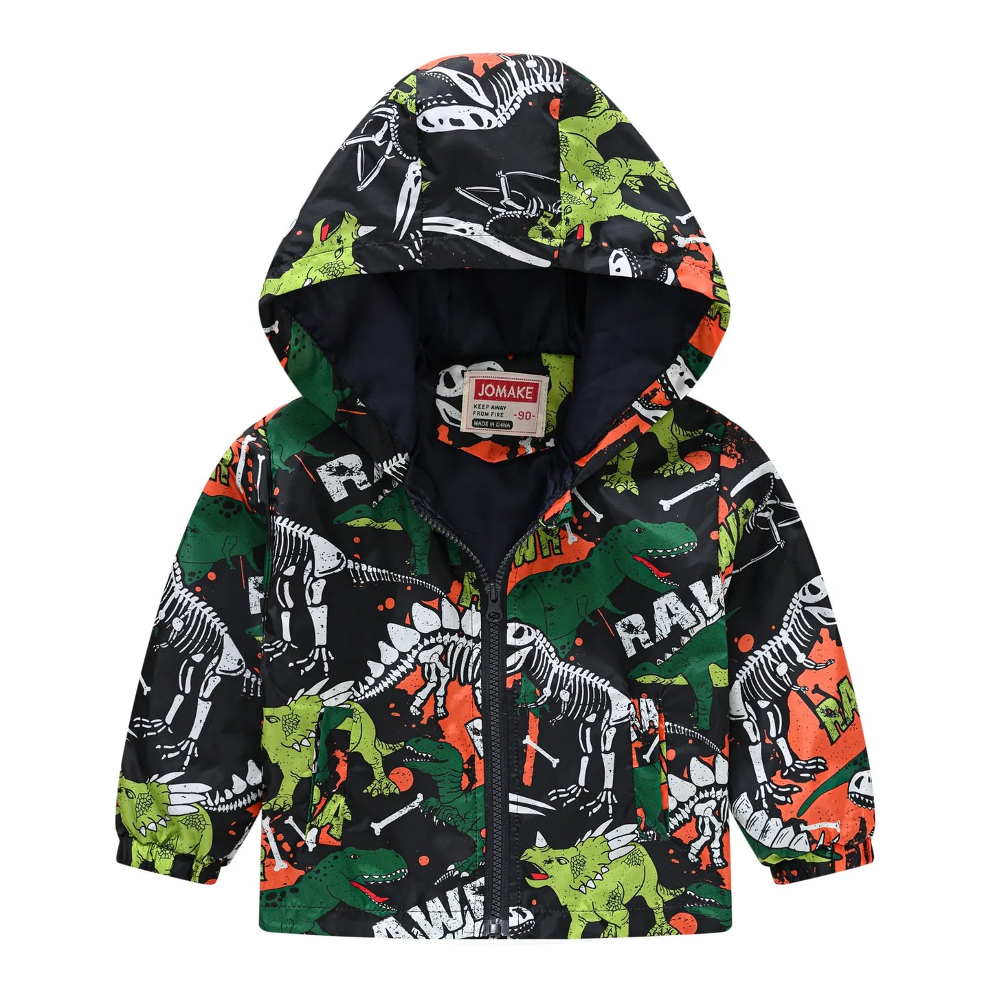 Giacca Antivento Impermeabile con Cappuccio e Zip per Bambini Multivariante