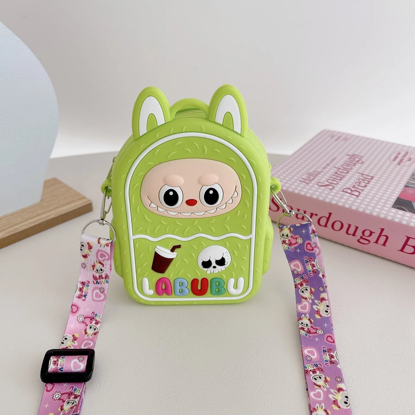 Borsa Labubu a tracolla in Silicone portaoggetti